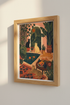 Exotic Cats Garden Wall Art | Boho Botanical Decor | Maximalist Folk Art Poster
