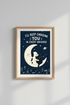 Animal Wall Art | Moonlit Duo Illustration, Cozy Living Room Decor | Night Sky Poster