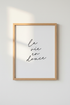 La Vie en Douce French Quote Print | Minimalist Script Wall Art | Parisian Decor Poster