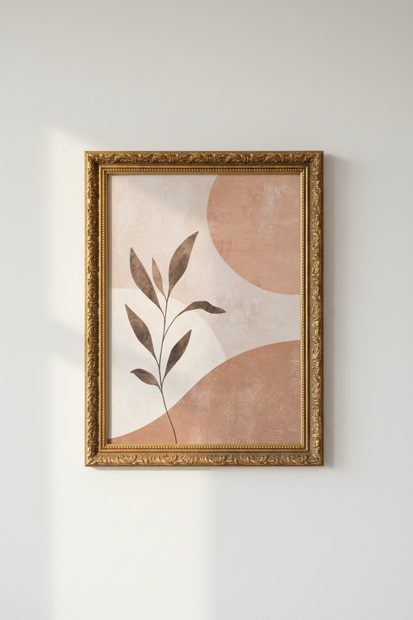 boho wall art print | Abstract earth tones, Living room decor