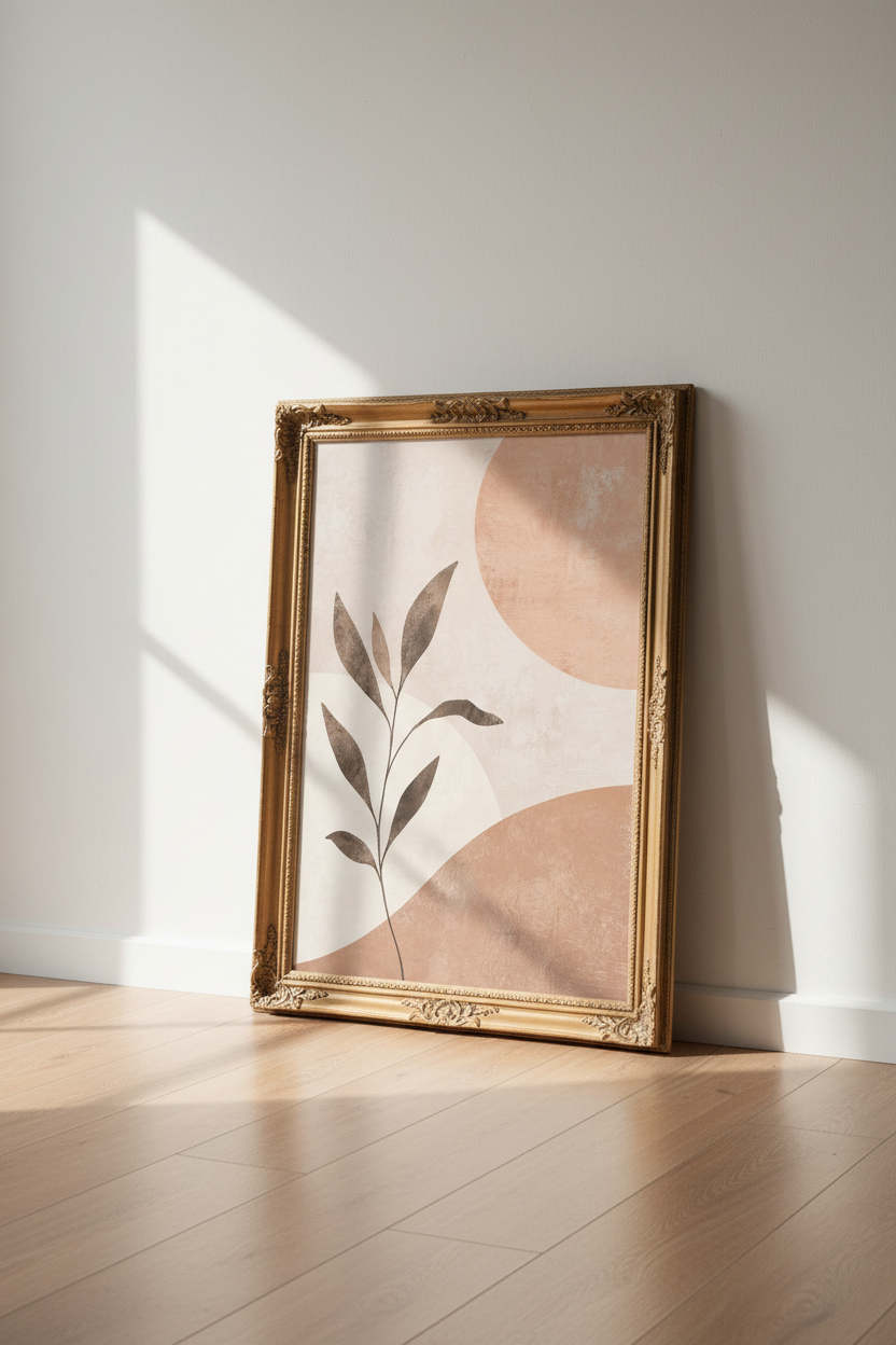 boho wall art print | Abstract earth tones, Living room decor