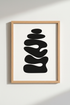 Mid Century Modern Print | Minimalist Abstract Poster, Black and White Decor