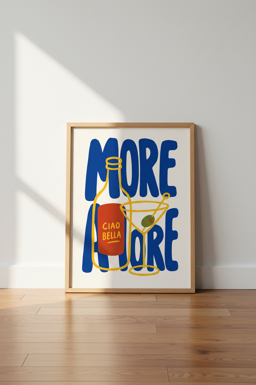 Aperitivo Italian Wall Art Print | Kitchen Decor | Modern Maximalist Poster