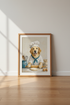 Golden Retriever Chef Wall Art | Whimsical Kitchen Decor | Dog Lover Poster Print
