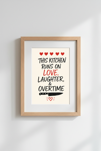 Kitchen wall art | Rustic bold print, dining room decor