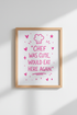 Pink Kitchen Wall Print | Funny Chef Quote, Eclectic Aesthetic Kitchen Decor
