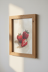 Strawberry Fruit Wall Art Print | Kitchen Decor | Painterly Red Berry Poster