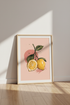 Lemon Botanical Wall Art | Kitchen Decor | Mediterranean Fruit Poster