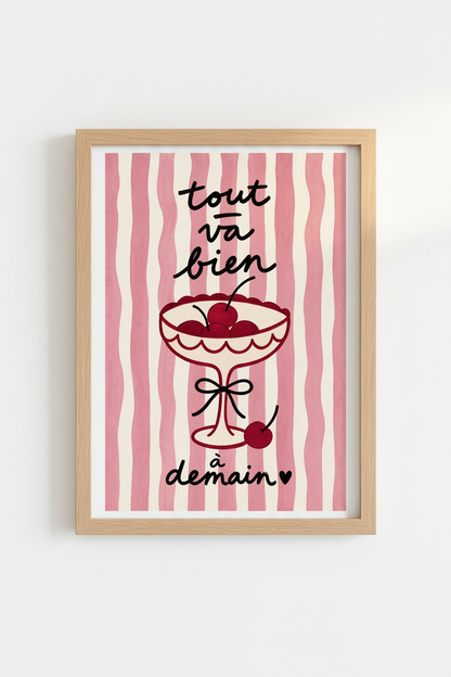 Pink cake wall art | Pastel hues, living room decor