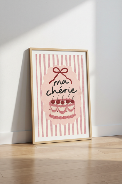 Pink cake wall art | Pastel hues, living room decor