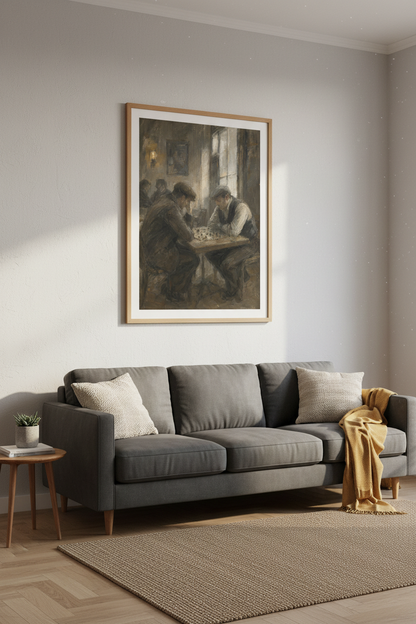Chess Wall Art Print | Living Room Decor | Moody Poster