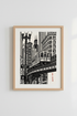Chicago wall art print | Living room decor | monochrome poster