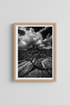 Desert Landscape Wall Art Print | Black and White Mountain Poster, Southwest Decor