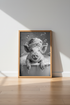 Pig in Bathtub Wall Art | Black and White Spa Pig Poster, Bathroom Decor