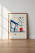 Boston Terrier Art | Mid Century Minimalist Dog Print, Modern Home Decor