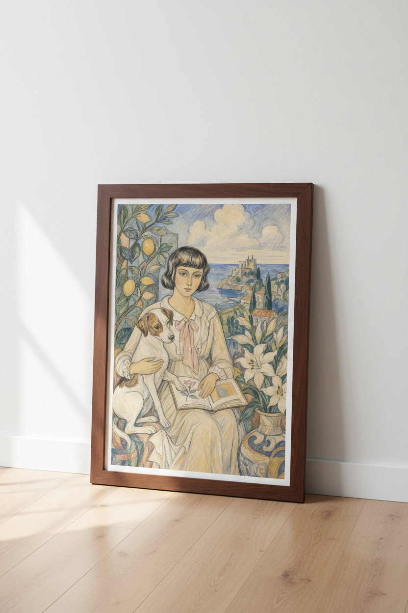 Botanical Art Print Wall Art Print | Living Room Decor | Soft Vintage Poster