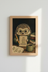 Hedgehog Art Print | Dark Academia Aesthetic, Whimsical Motivational Nursery Poster