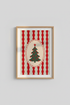 Christmas Tree Wall Art Print | Festive Holiday Decor | Modern Scalloped Poster