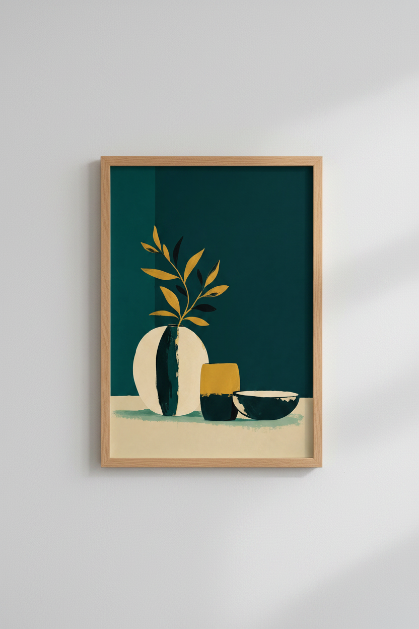 Modern Abstract Art Wall Art Print | Living Room Decor | Minimal Poster
