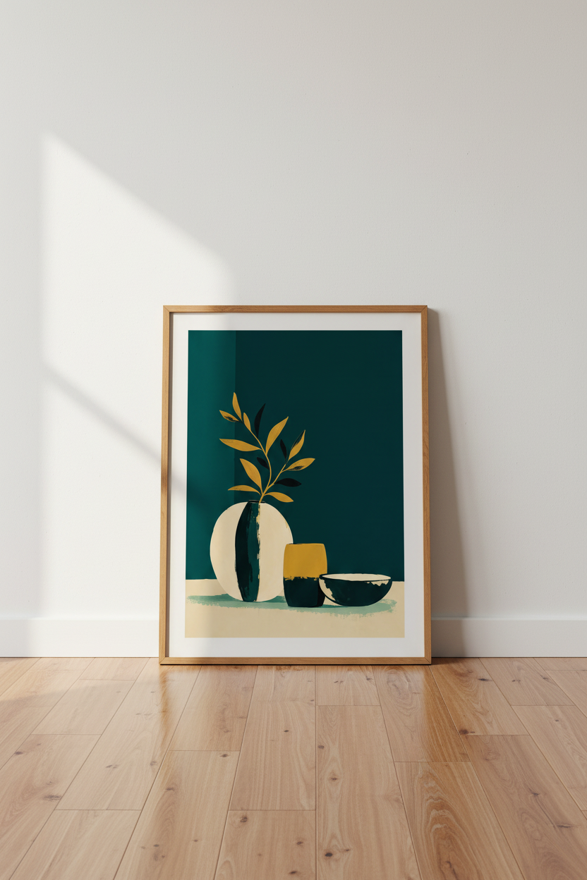 Modern Abstract Art Wall Art Print | Living Room Decor | Minimal Poster