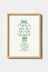 Festive Christmas Tree Print | Green Holiday Decor, Minimalist Winter Poster