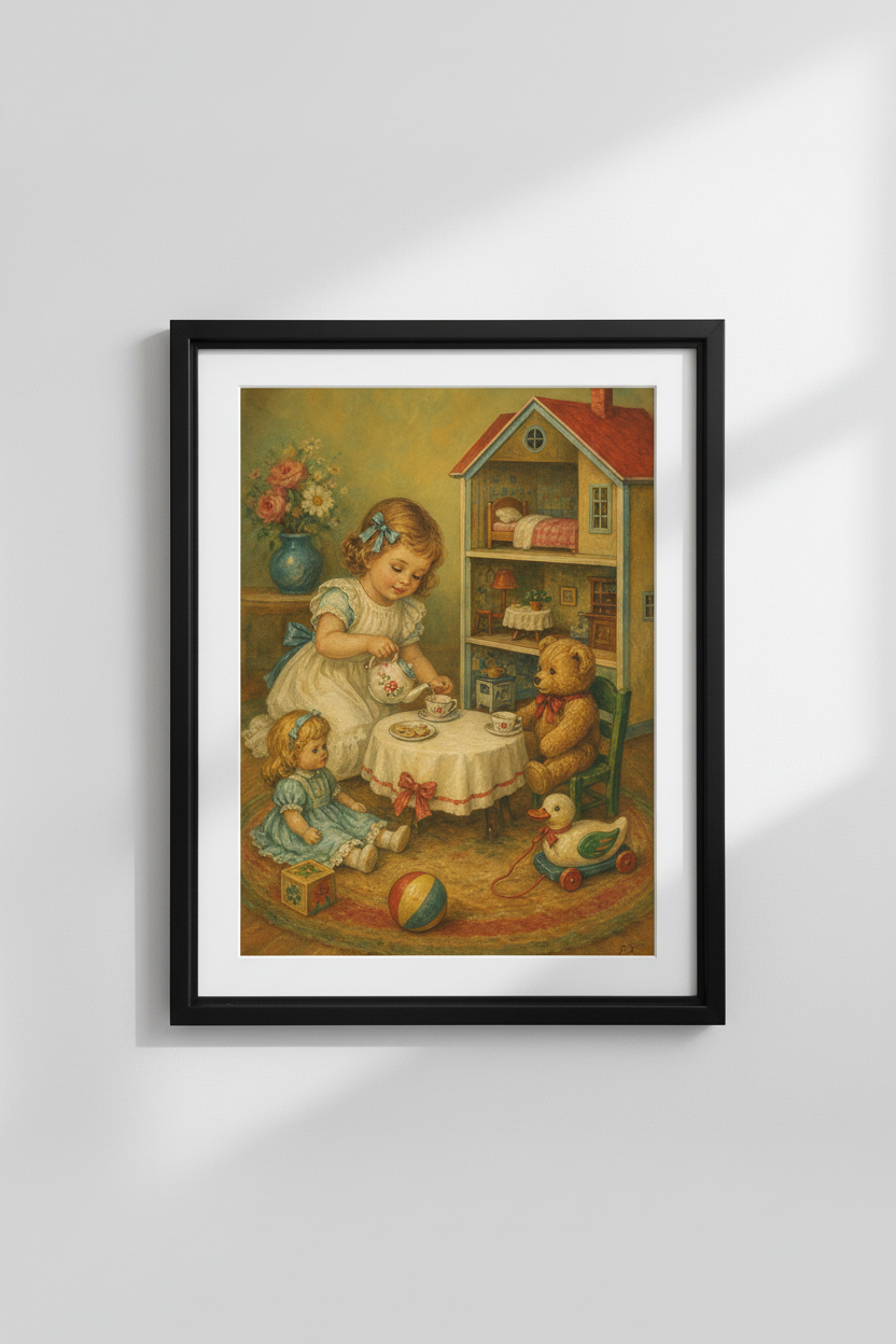 Vintage Wall Art Print | Cozy Nursery Decor | Pastel Dream Poster