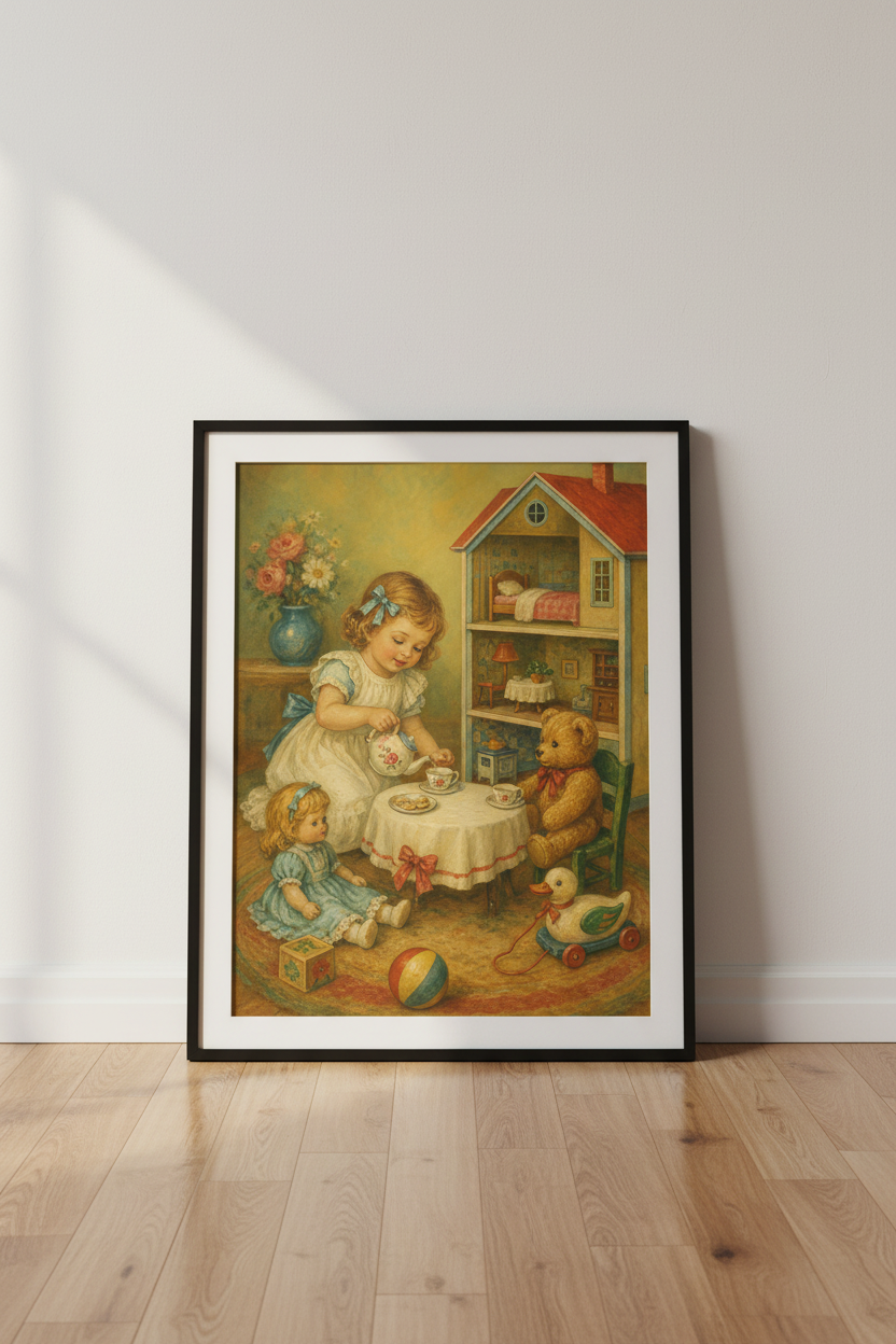 Vintage Wall Art Print | Cozy Nursery Decor | Pastel Dream Poster