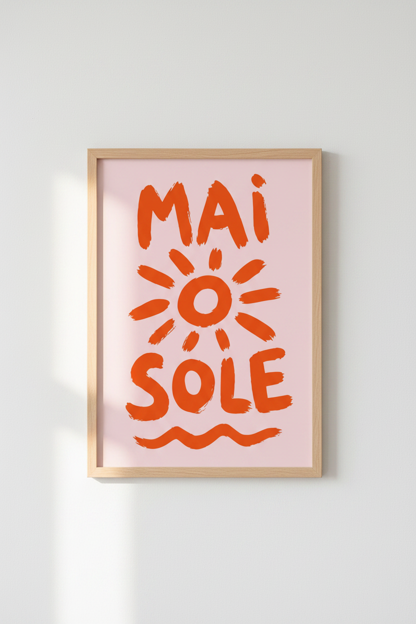 Abstract Sunburst Wall Art Print | Living Room Decor | Vibrant Poster
