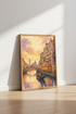 Venice Canal Watercolor Print | Italy Sunset Travel Poster | Living Room Decor