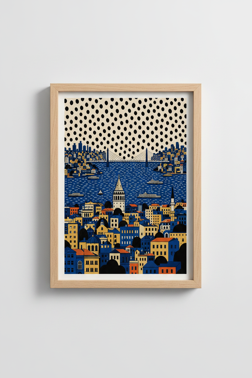 Cityscape Poster Wall Art Print | Living Room Decor | Pop Art Poster