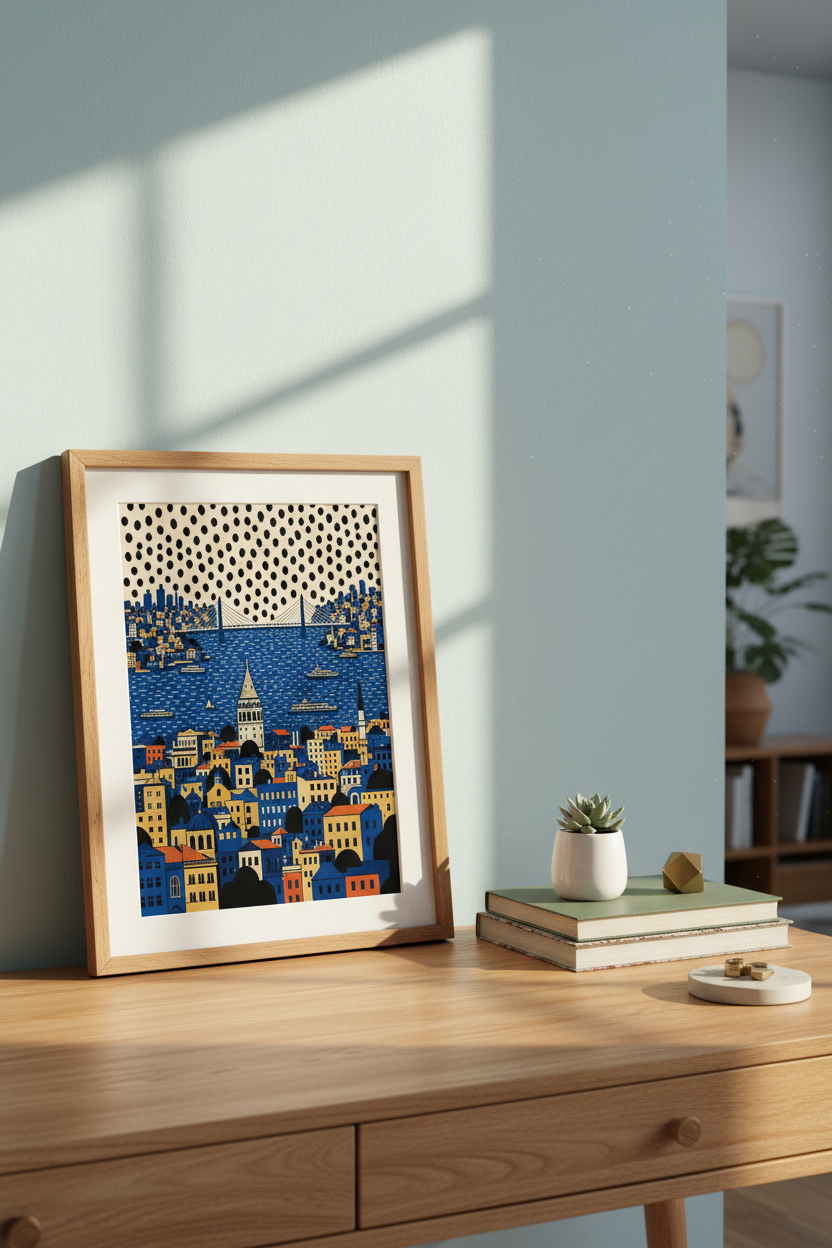 Cityscape Poster Wall Art Print | Living Room Decor | Pop Art Poster