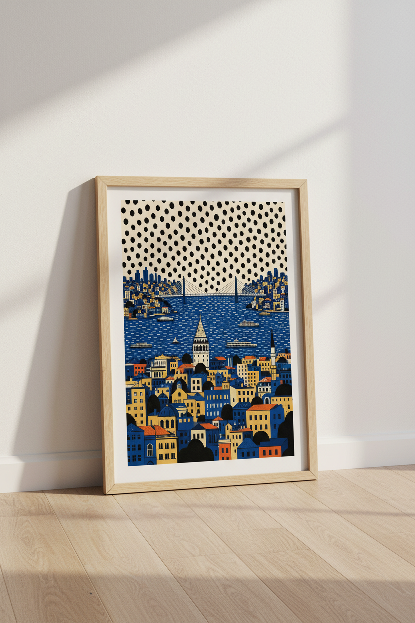 Cityscape Poster Wall Art Print | Living Room Decor | Pop Art Poster