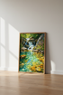 Forest Waterfall Wall Art | Nature Landscape Print, Living Room Decor Poster
