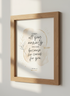 Bible Verse Wall Art | Scripture Decor, Christian Gift, Beige Gold Modern Print