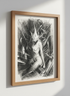Dark Fantasy Nude Figure Art Print | Gothic Home Decor | Macabre Female Poster | Charcoal Sketch | Ethereal Cyberpunk Wall Art