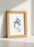 Lemon Line Art Print | Squeeze the Day Gently Wall Decor | Kitchen Quote Poster