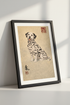 Japanese Art Dalmatian Wall Art Print | Dog Lover Gift | Japandi Nursery Decor | Cream Black Pet Portrait Poster