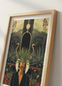 Surreal Botanical Woman Wall Art Print | Boho Living Room Decor | Dark Aesthetic Collage Poster