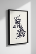 UK Map Pattern Wall Art | Great Britain Abstract Print | Geometric Britain Home Decor | Unique UK Map Poster UK Wall Hanging