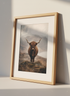 Highland Cow Print | Rustic Farmhouse Decor, Moody Scottish Animal Wall Art