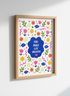 Positive Quote Wall Art Print | Boho Kids Room Decor | Bright & Happy Inspirational Poster | &