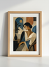 Cubist Woman Wall Art Print | Modern Home Decor | Neutral Bohemian Poster | Abstract Female Art | Mid-Century Meditation Gift