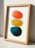 Abstract Felted Ovals Wall Art Print | Modern Living Room Decor | Mid-Century Aesthetic Poster | Colorful Geometric Print