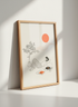 Relaxing Music Art Print | Mid Century Boho Wall Decor | Modern Minimalist Poster Gift