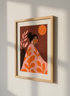 Abstract Woman Portrait | Boho Terracotta Art, Modern Wall Decor
