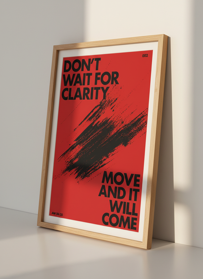 Inspirational Quote Wall Art Print | Motivational Poster | Bold Red &amp; Black Decor