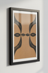 Abstract Geometric Wall Art Print | Mid Century Modern Dark Orange & Black Design | Contemporary Home Decor Poster