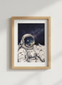 Cosmic Astronaut Wall Art Print | Space Decor | Sci-Fi Poster | Celestial Art | Moon Art | Gift for Him | Unframed, Framed, Digital