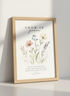 Bible Verse Wall Art | Watercolour Floral Print, Nursery Decor