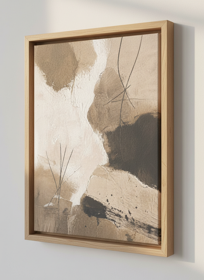 Abstract Lines &amp; Texture Wall Art Print | Boho Living Room Decor | Neutral Aesthetic
